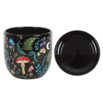 Dark Forest Ceramic Plant Pot and Saucer